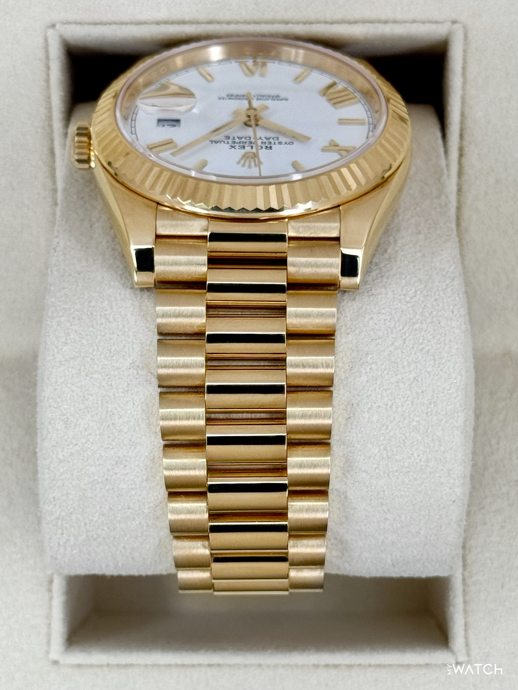 2022 Rolex Day-Date 40mm 228238 Presidential White Dial