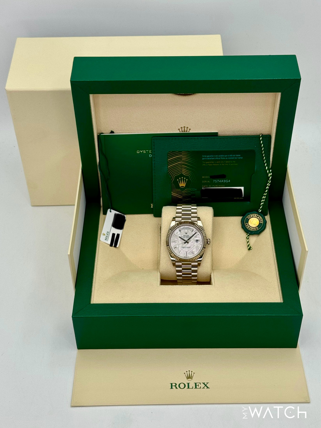 NEW 2025 Rolex Day-Date 40mm 228239 Presidential White Gold Meteorite Dial