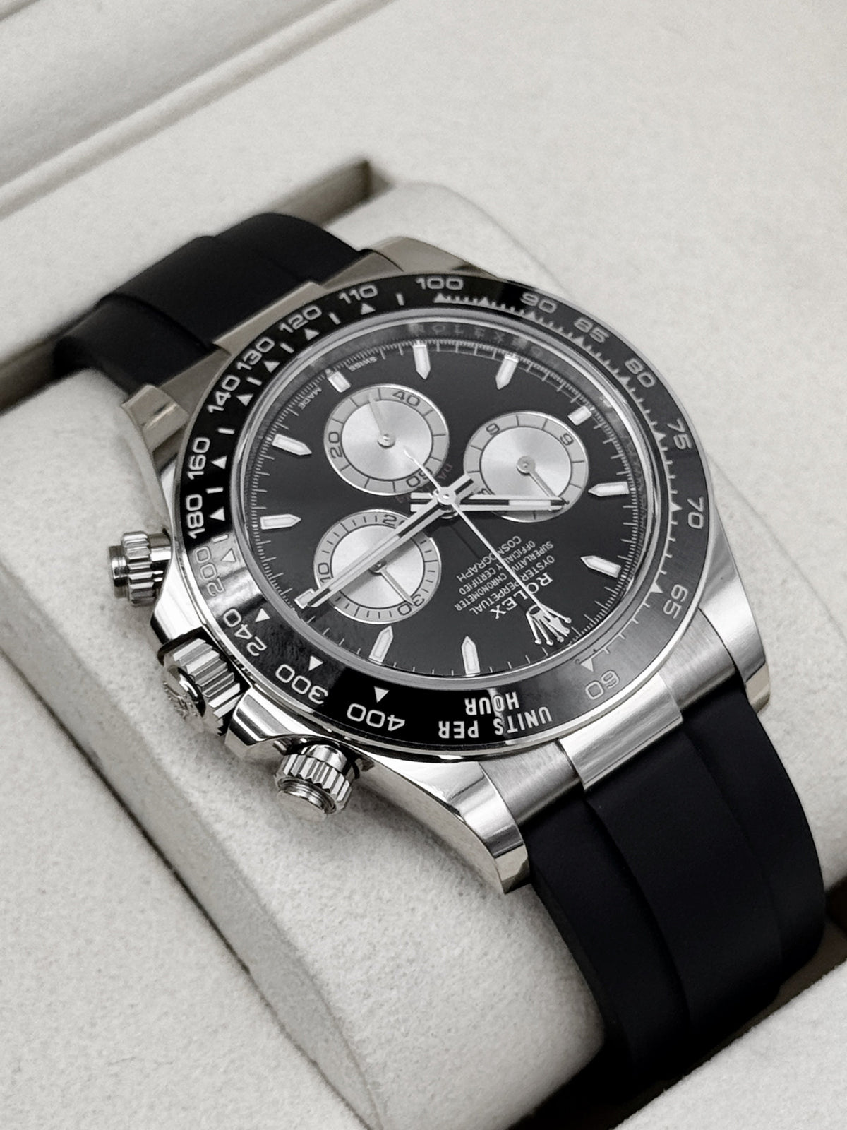 2024 Rolex Daytona Baby Le Mans 40mm 126519LN White Gold Oysterflex Black Dial