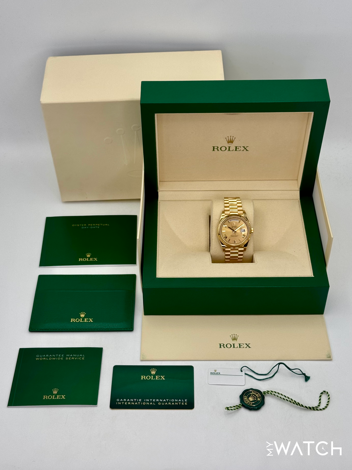 2021 Rolex Day-Date 40mm 228238 Presidential Champagne Roman Numeral Dial