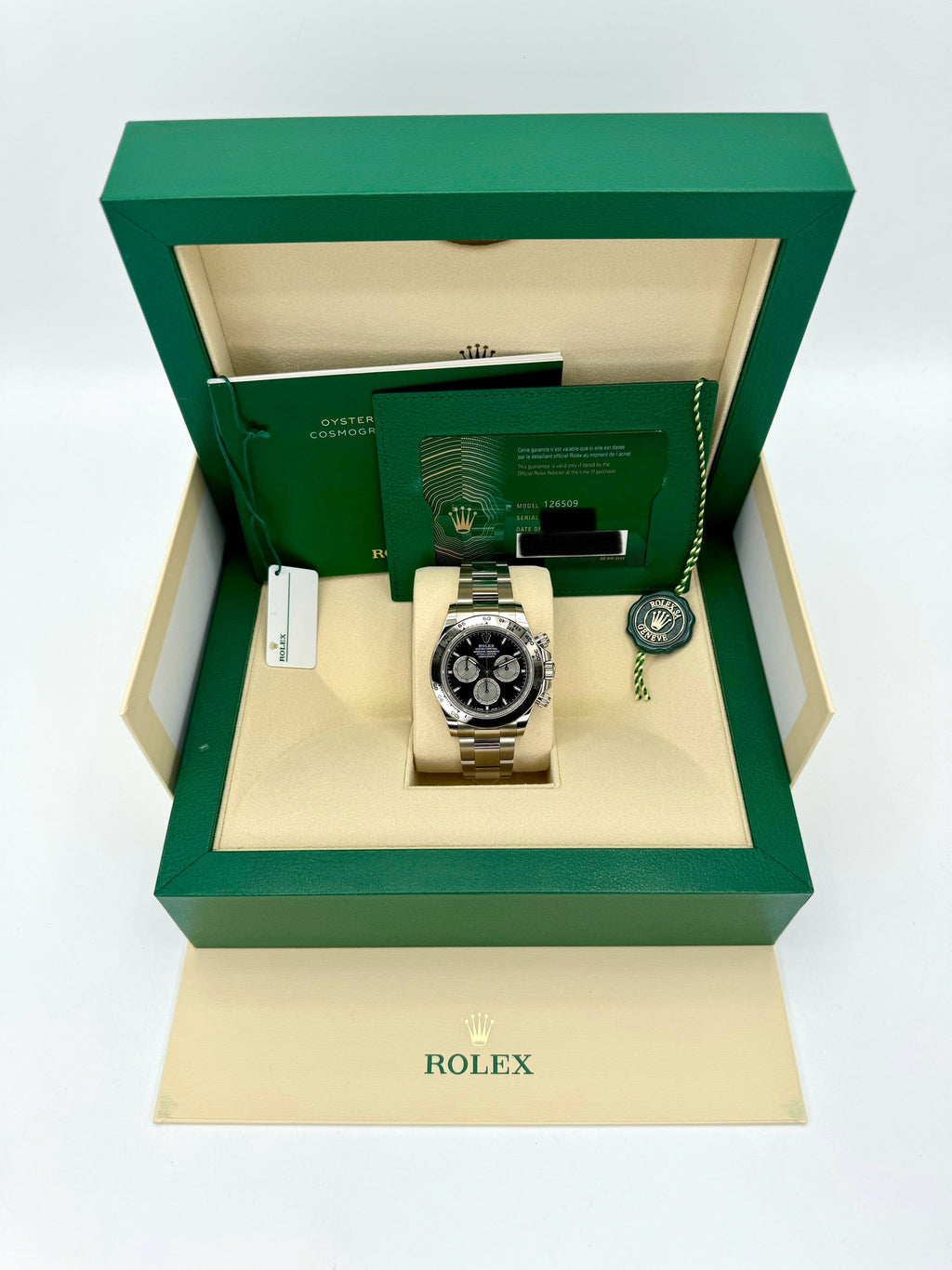 NEW 2025 Rolex Daytona 40mm 126509 White Gold Black Dial