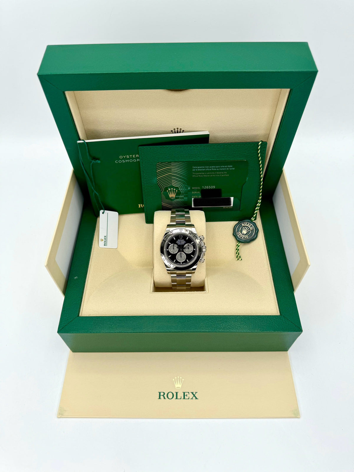 NEW 2025 Rolex Daytona 40mm 126509 White Gold Black Dial