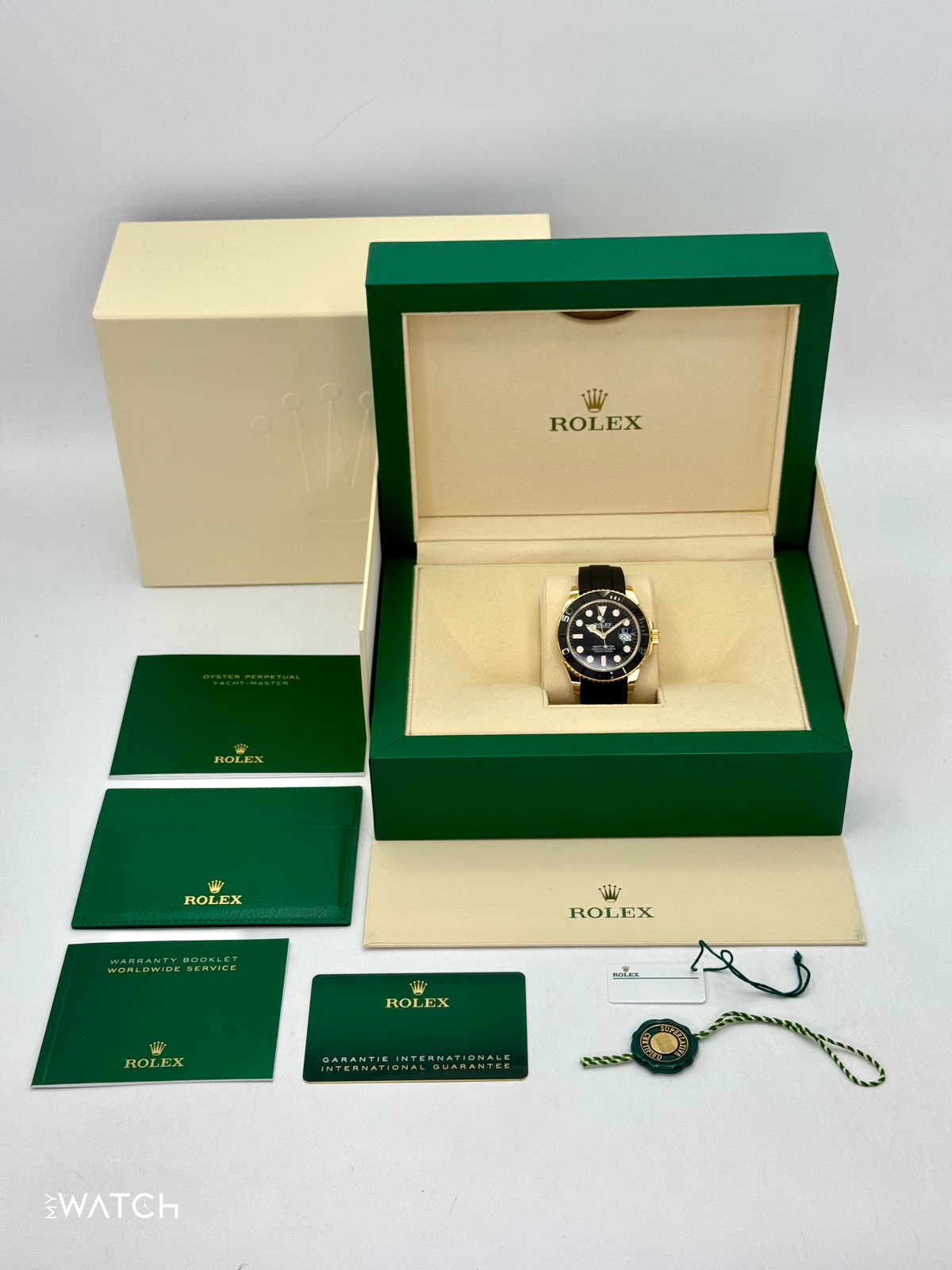 2023 Rolex Yacht-Master 42mm 226658 Gold Oysterflex Black Dial