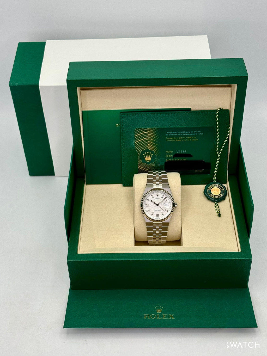 NEW 2026 Rolex Land-Dweller 36mm 127234 Stainless Steel Flat Jubilee White Dial