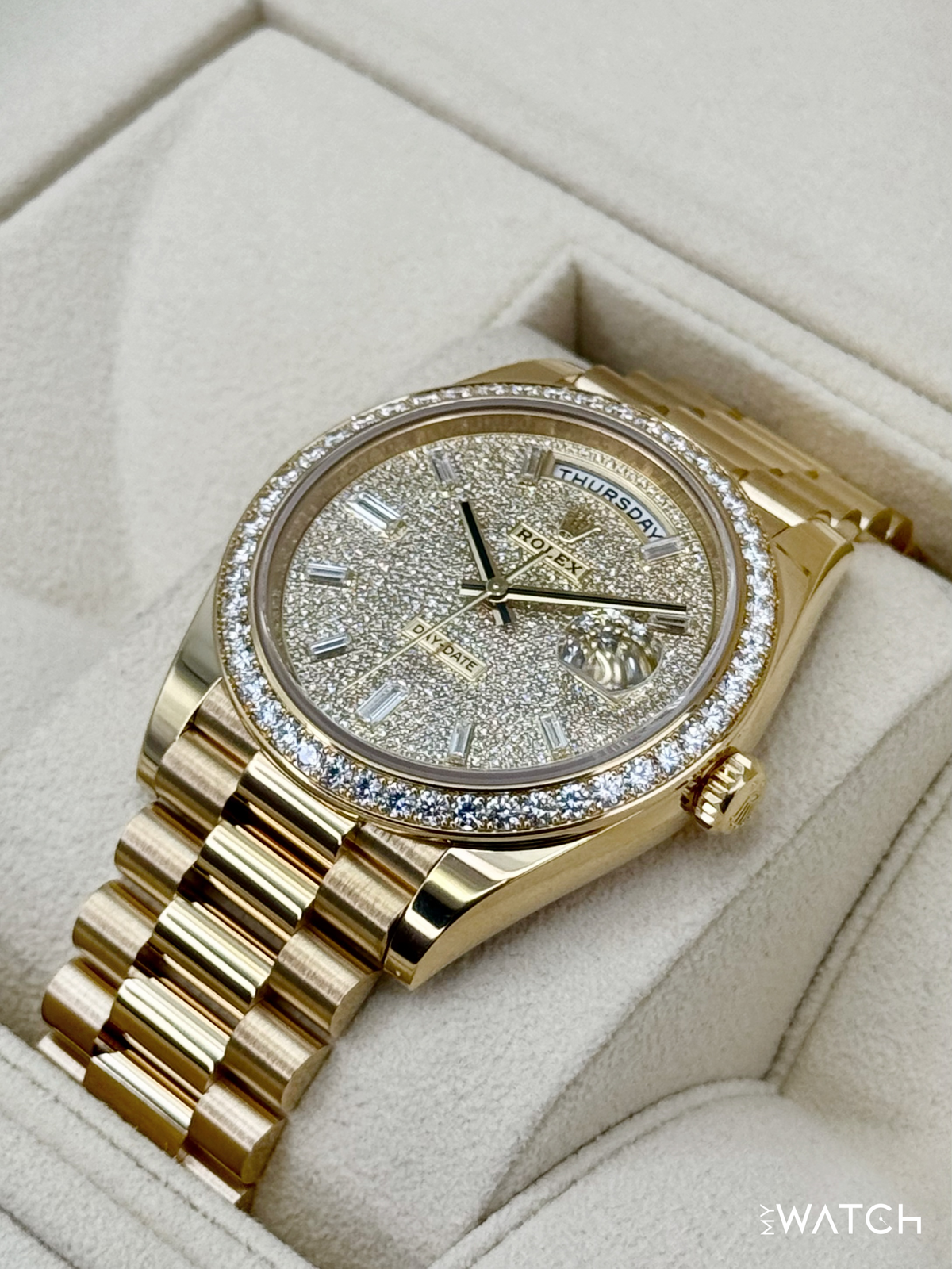 2024 Rolex Day-Date 40mm 228348RBR Diamond Paved Dial
