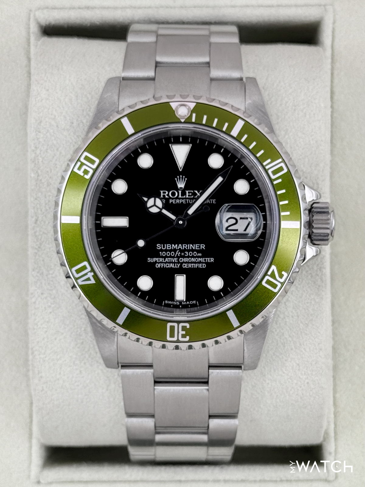 2005 Rolex Submariner "Kermit" 40mm 16610 Stainless Steel Black Dial (Collectors Set)