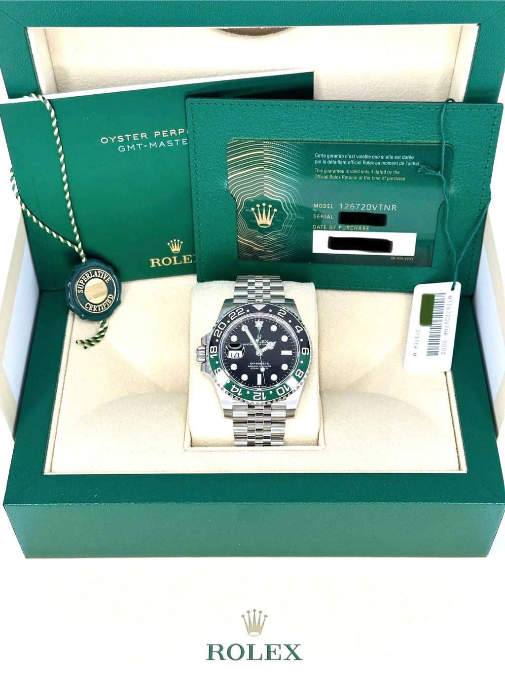 NEW 2023 Rolex GMT-Master II "Sprite" 40mm 126720VTNR Jubilee