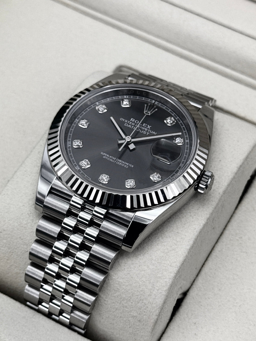 NEW 2026 Rolex Datejust 41mm 126334 Stainless Steel Jubilee Rhodium Diamond Dial