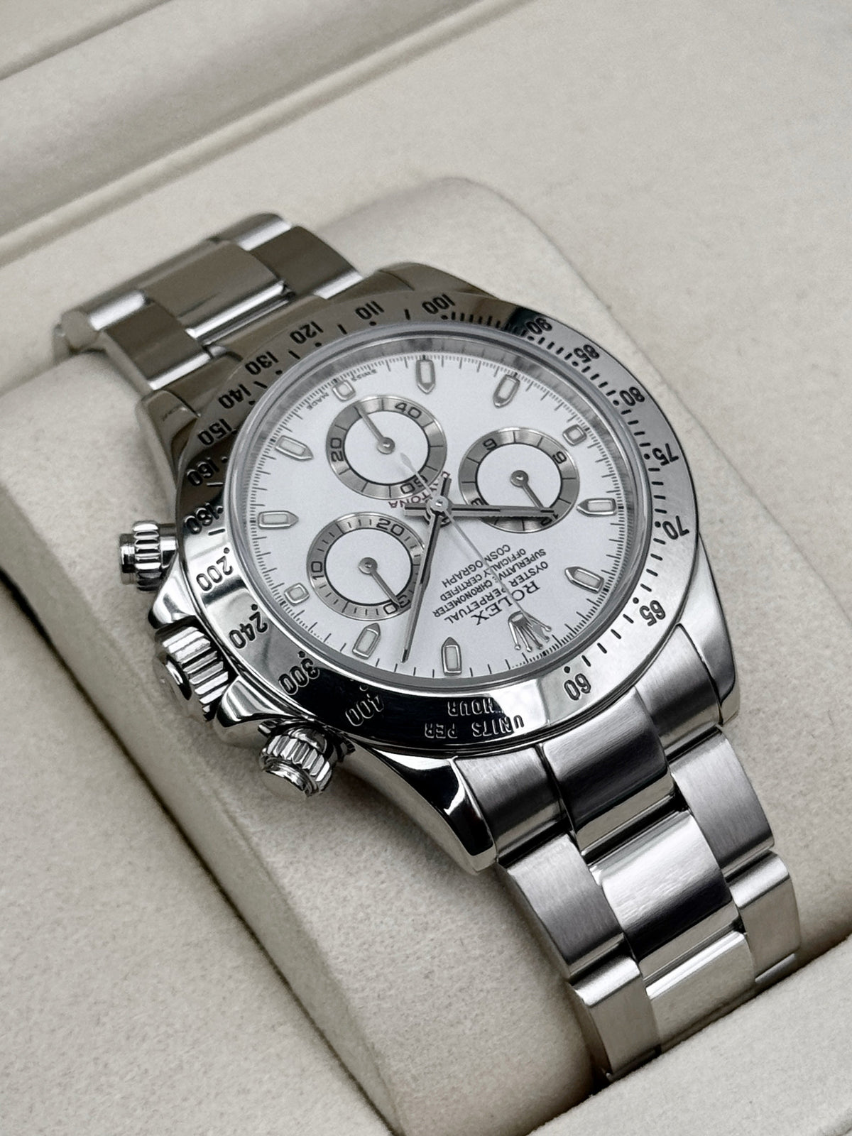 2003 Rolex Daytona 40mm 116520 Stainless Steel White Dial (Collectors Set)