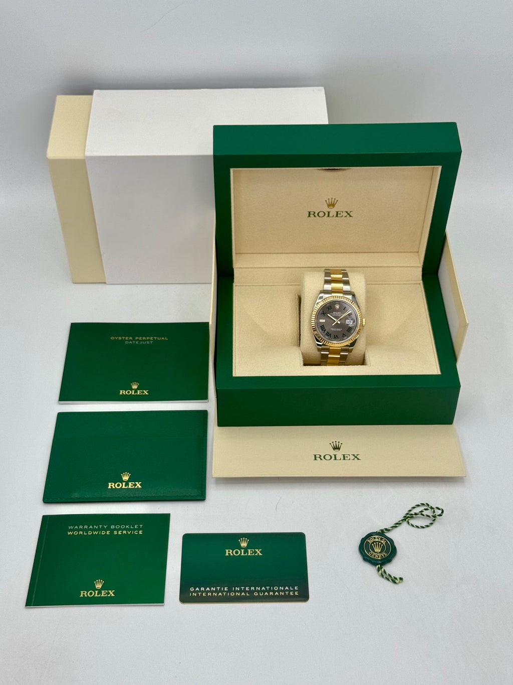 2022 Rolex Datejust 41mm 126333 Two-Tone Oyster Wimbledon Dial