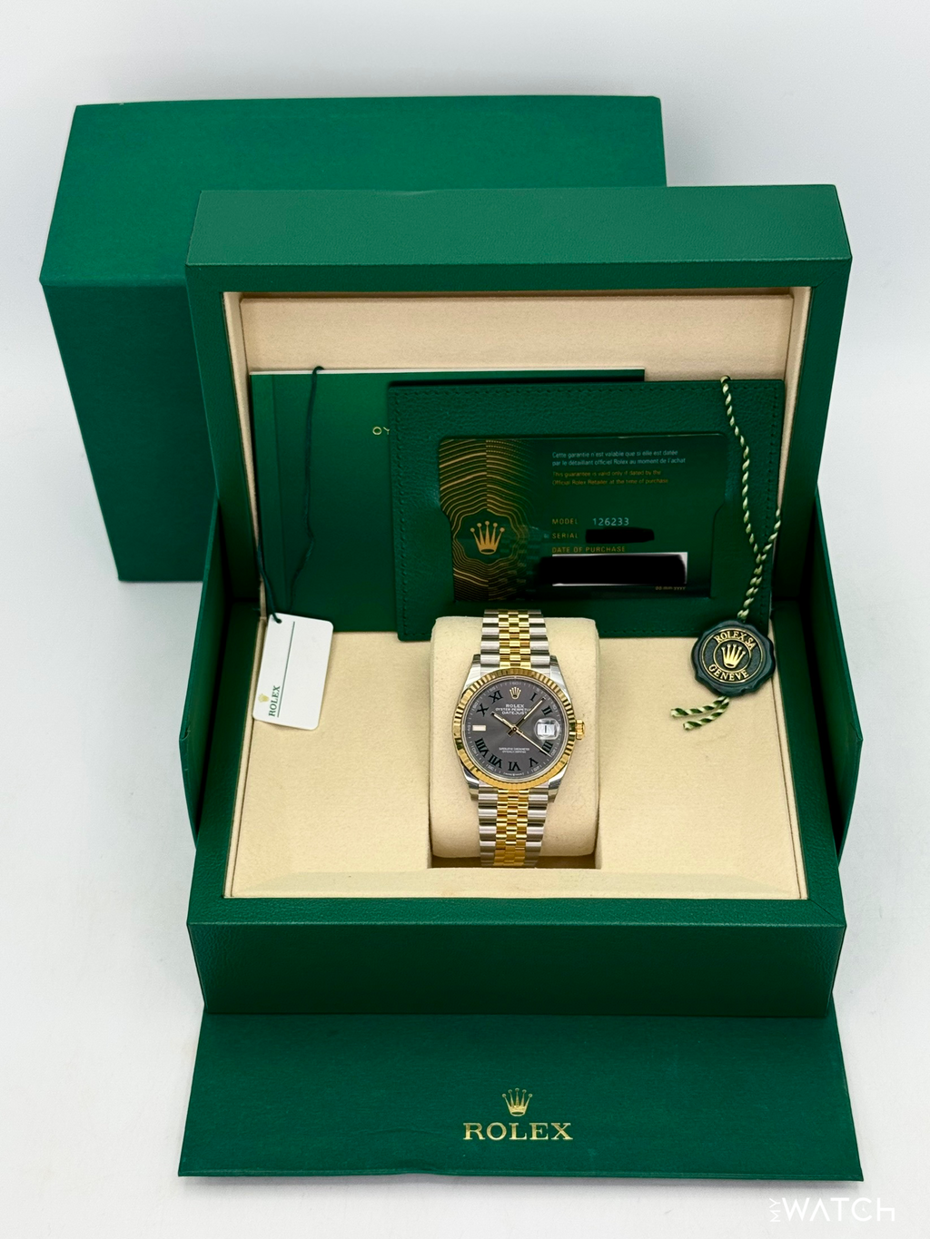 NEW 2026 Rolex Datejust 36mm 126233 Two-Tone Jubilee Wimbledon Dial (STICKERED)