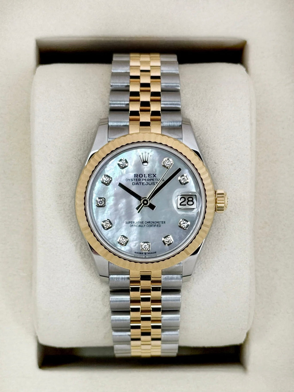 NEW 2026 Rolex Datejust 31mm 278273 Jubilee Mother of Pearl Diamond Dial