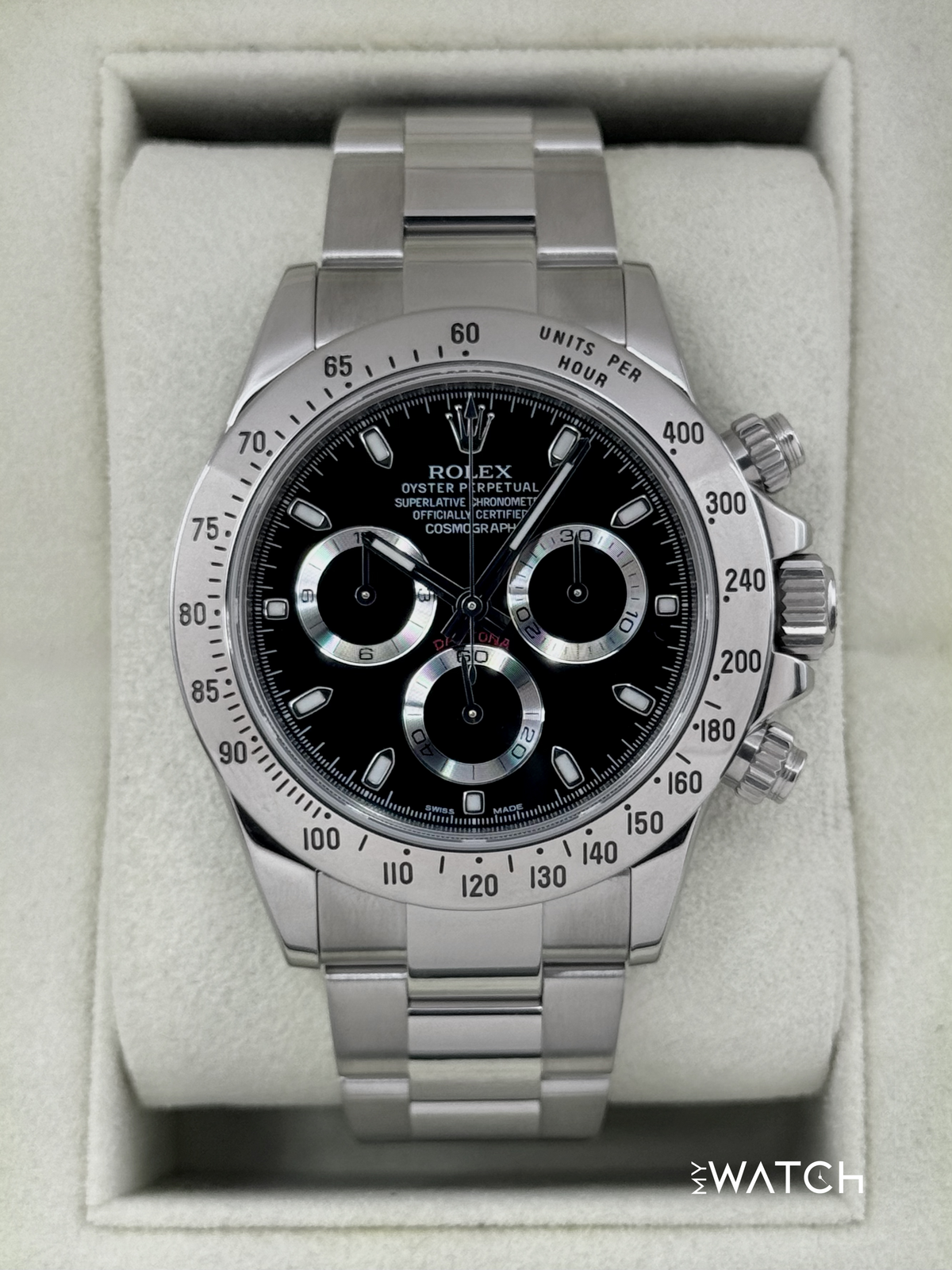 2013 Rolex Daytona 40mm 116520 Stainless Steel Black APH Dial