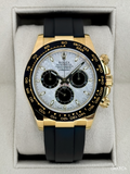 2022 Rolex Daytona 40mm 116518LN Oysterflex Yellow Gold Meteorite Dial