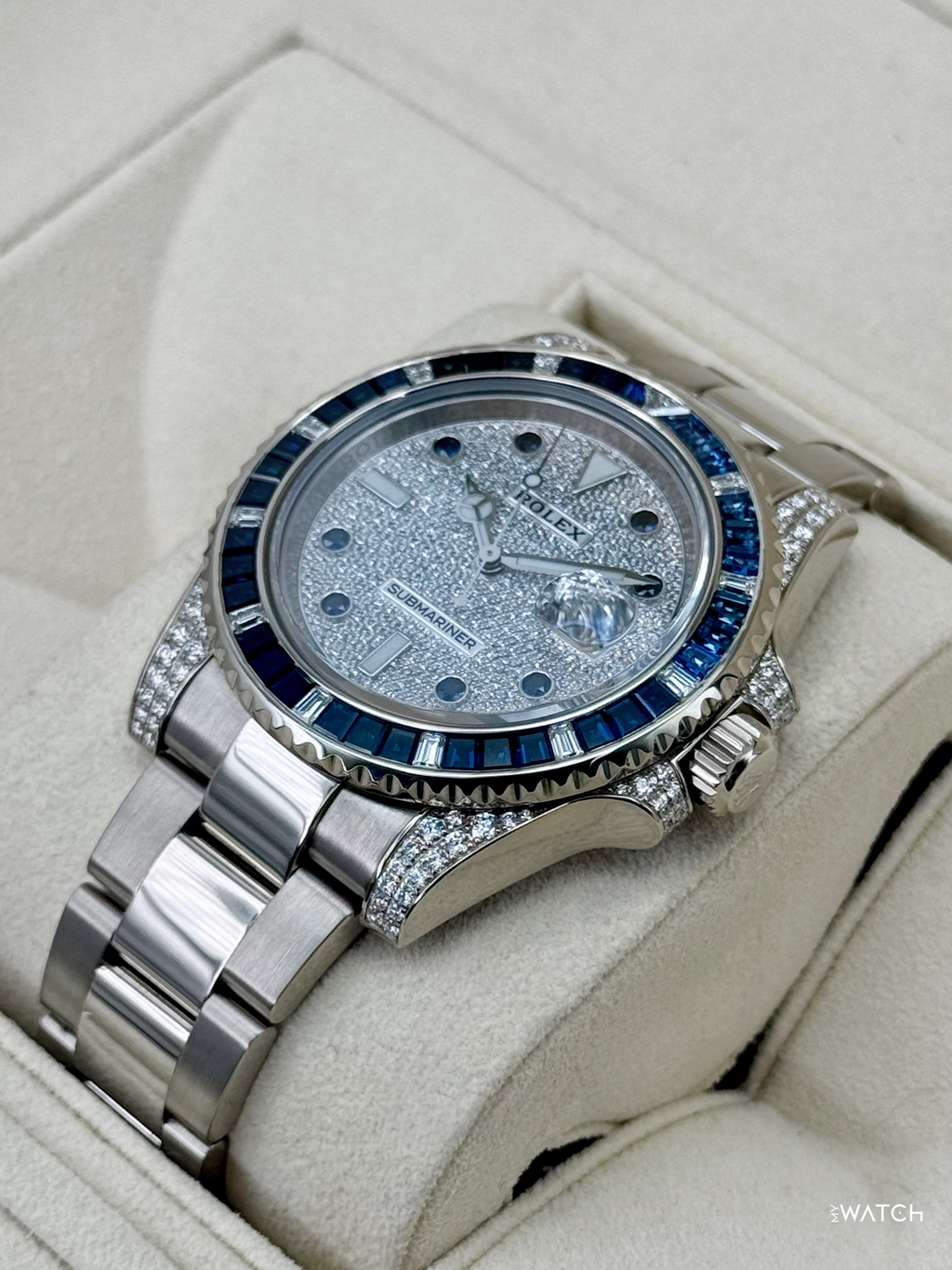 2019 Rolex Submariner 40mm 116659SABR White Gold Diamond Pave Dial