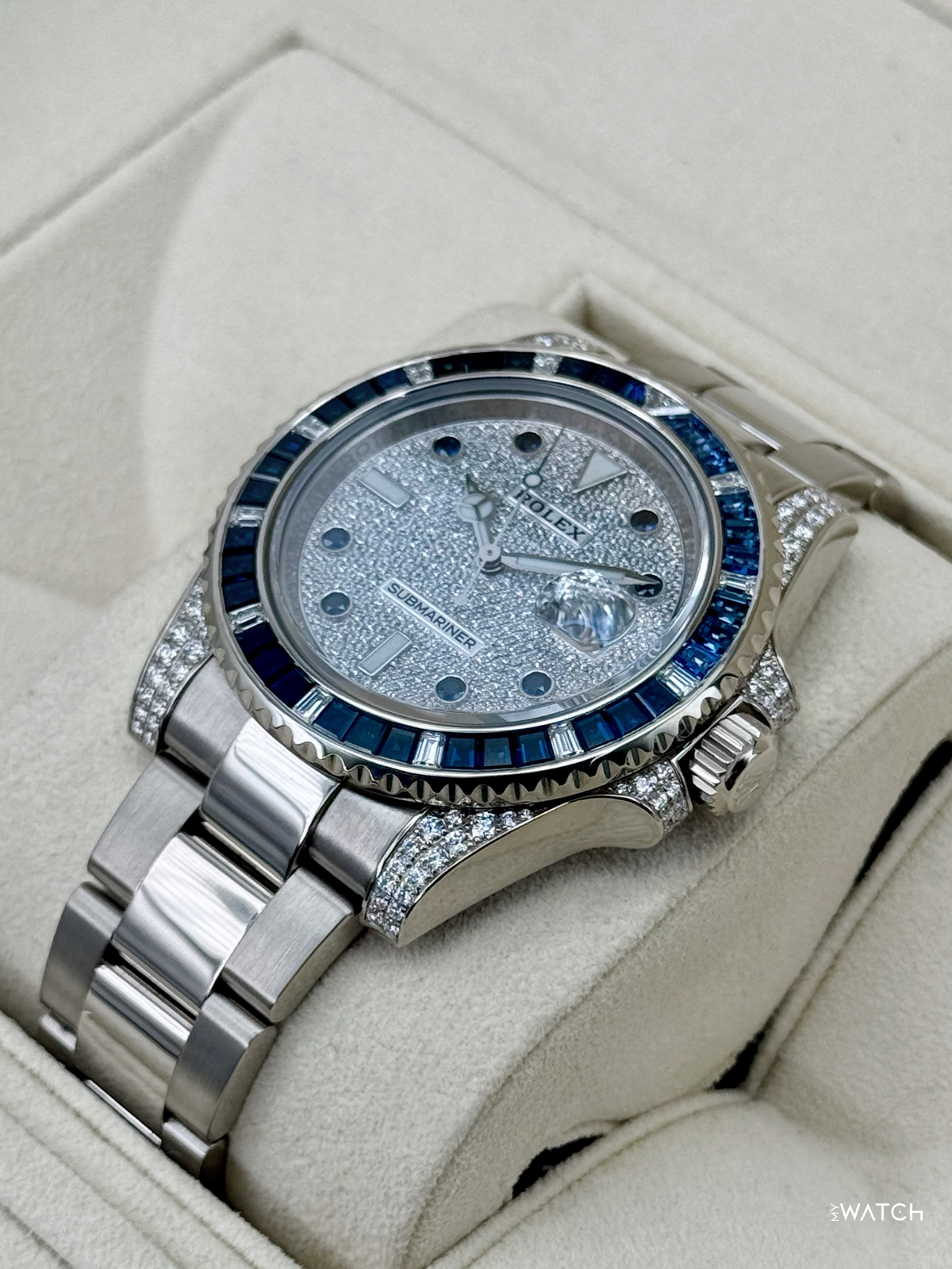2019 Rolex Submariner 40mm 116659SABR White Gold Diamond Pave Dial