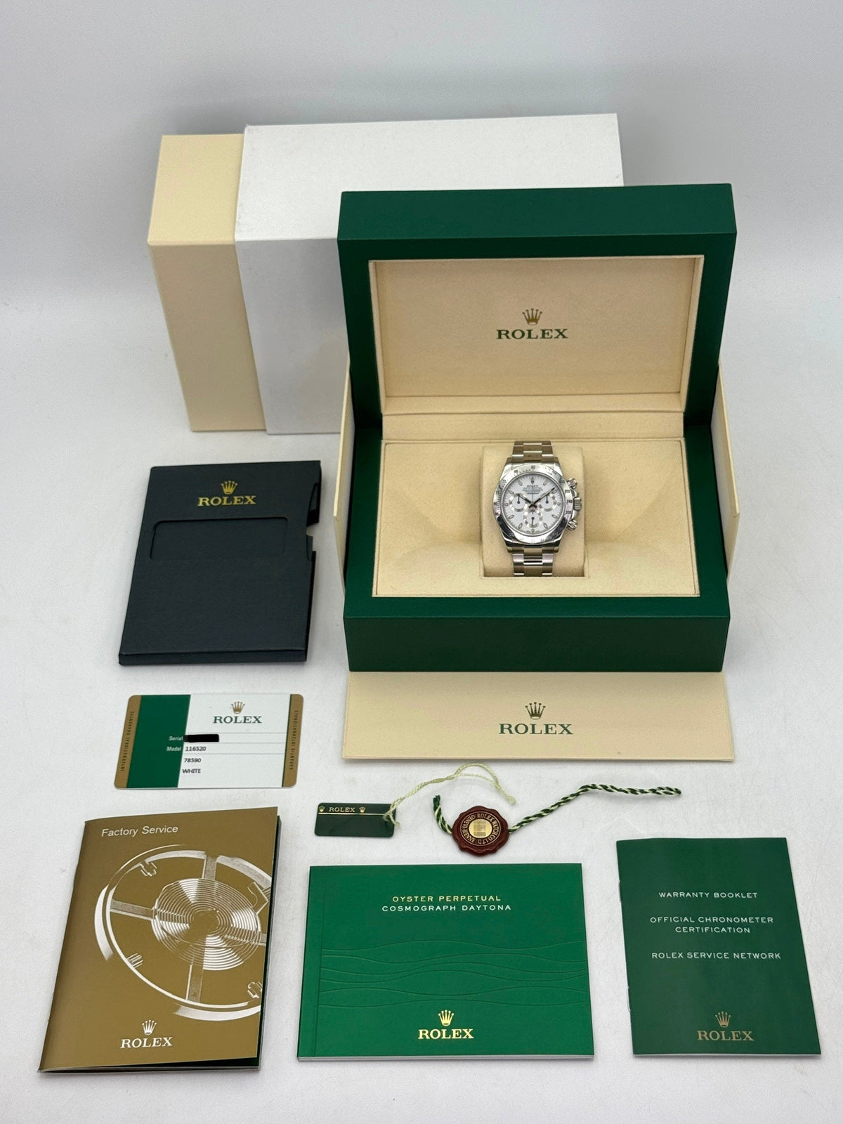 2015 Rolex Daytona 40mm 116520 Stainless Steel White Dial