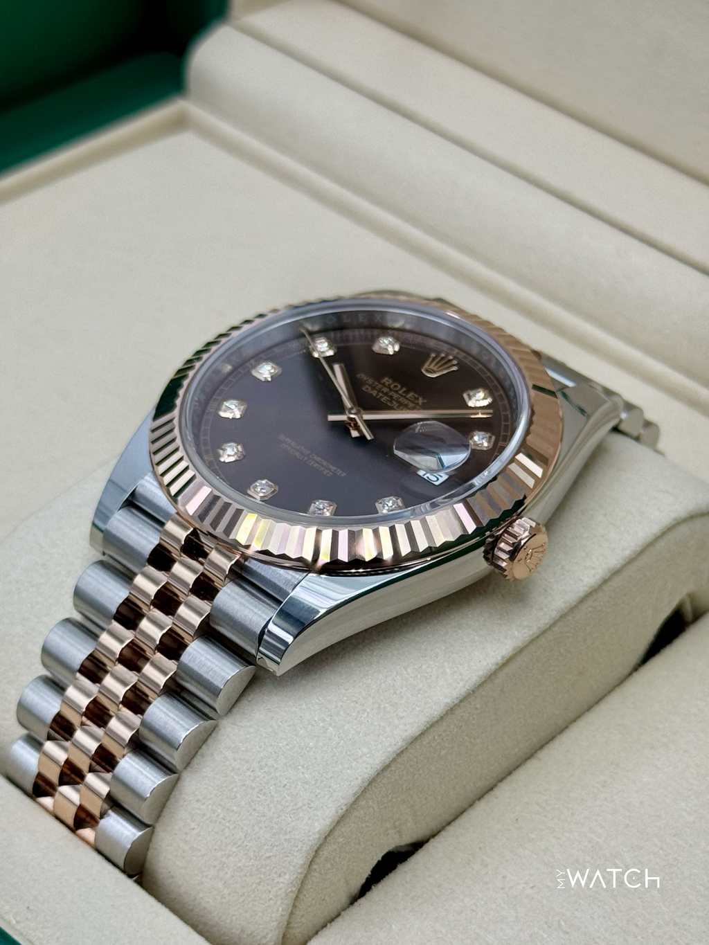 NEW 2026 Rolex Datejust 41mm 126331 Two-Tone Chocolate Diamond Dial