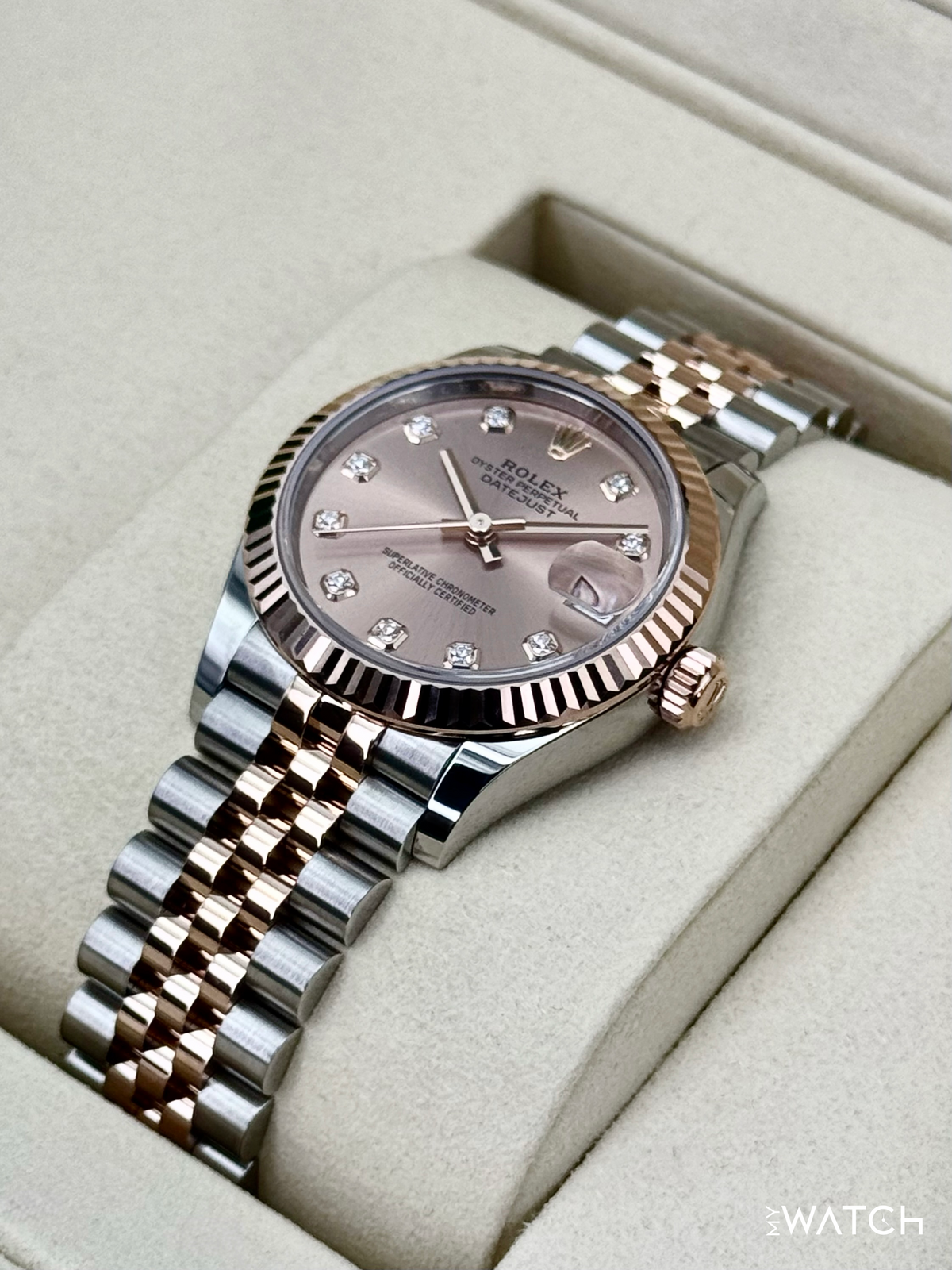 NEW 2026 Rolex Ladies Datejust 31mm 278271 Two-Tone Jubilee Pink Diamond Dial