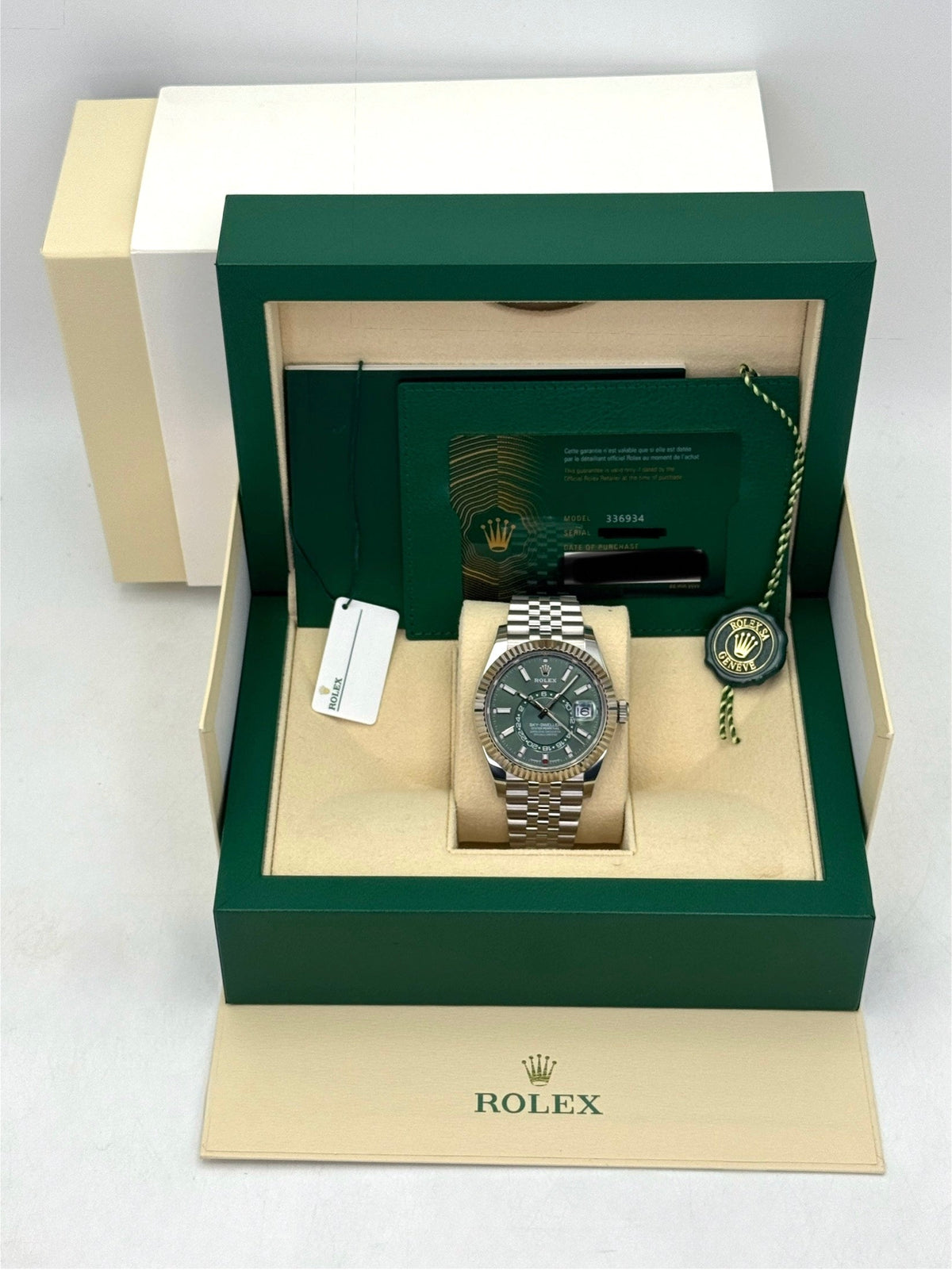 2024 Rolex Sky-Dweller 42mm 336934 Jubilee Green Dial
