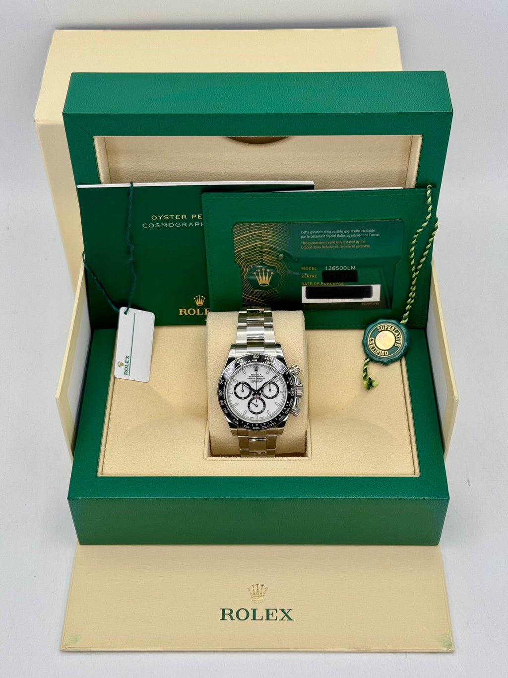NEW 2024 Rolex Daytona 40mm 126500LN Stainless Steel Panda Dial