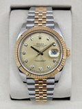 2025 Rolex Datejust 41mm 126333 Two-Tone Jubilee Champagne Diamond Dial