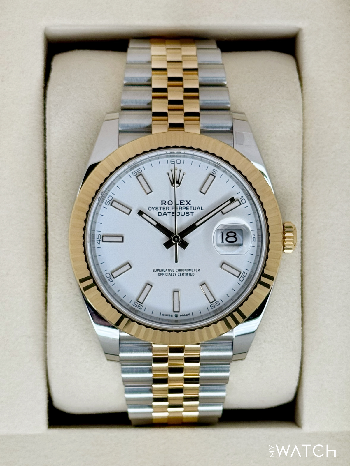 NEW 2026 Rolex Datejust 41mm 126333 Two-Tone Jubilee White Dial