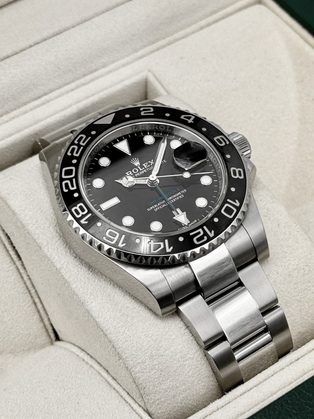2018 Rolex GMT-Master II 40mm 116710LN Stainless Steel Black Dial