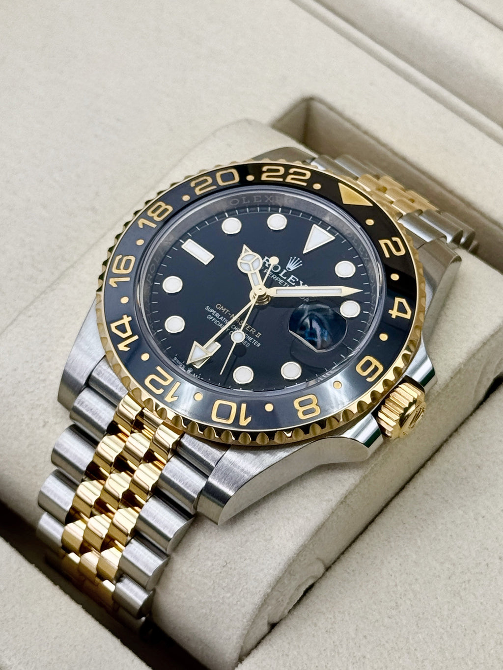2025 Rolex GMT-Master II 40mm 126713GRNR Two-Tone Jubilee