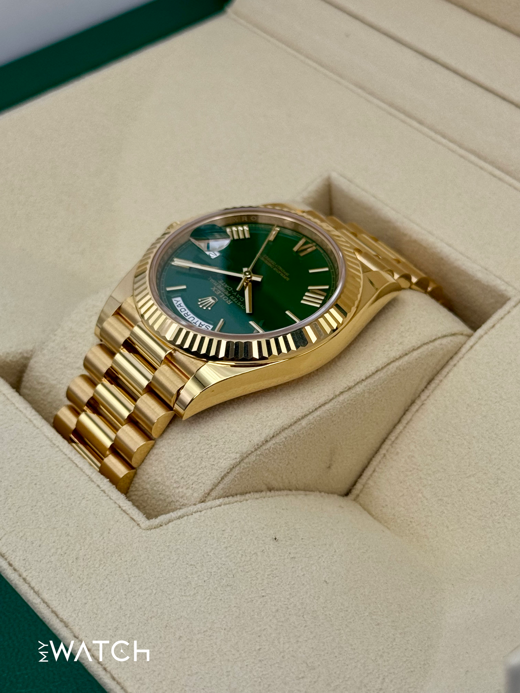 NEW 2025 Rolex Day-Date 40mm 228238 Presidential Green Dial