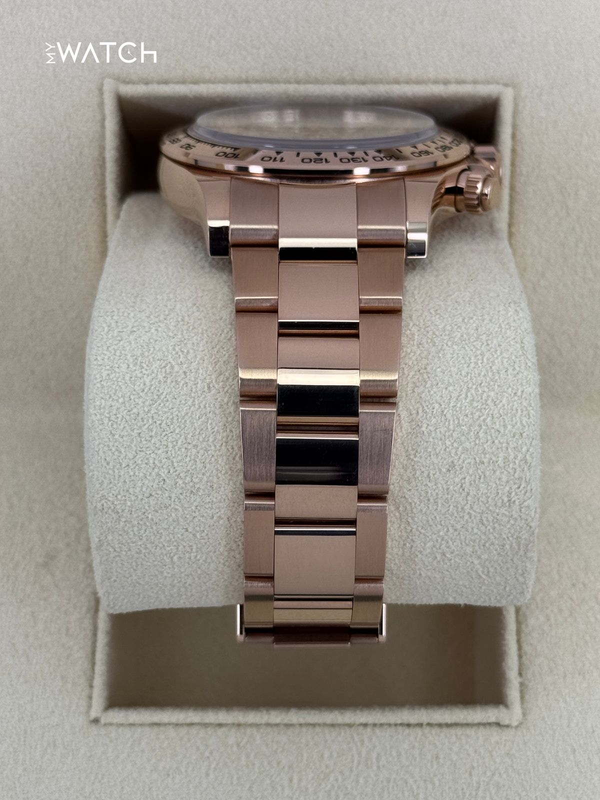 2022 Rolex Daytona 40mm 116505 Rose Gold Sundust Diamond Baguette Dial