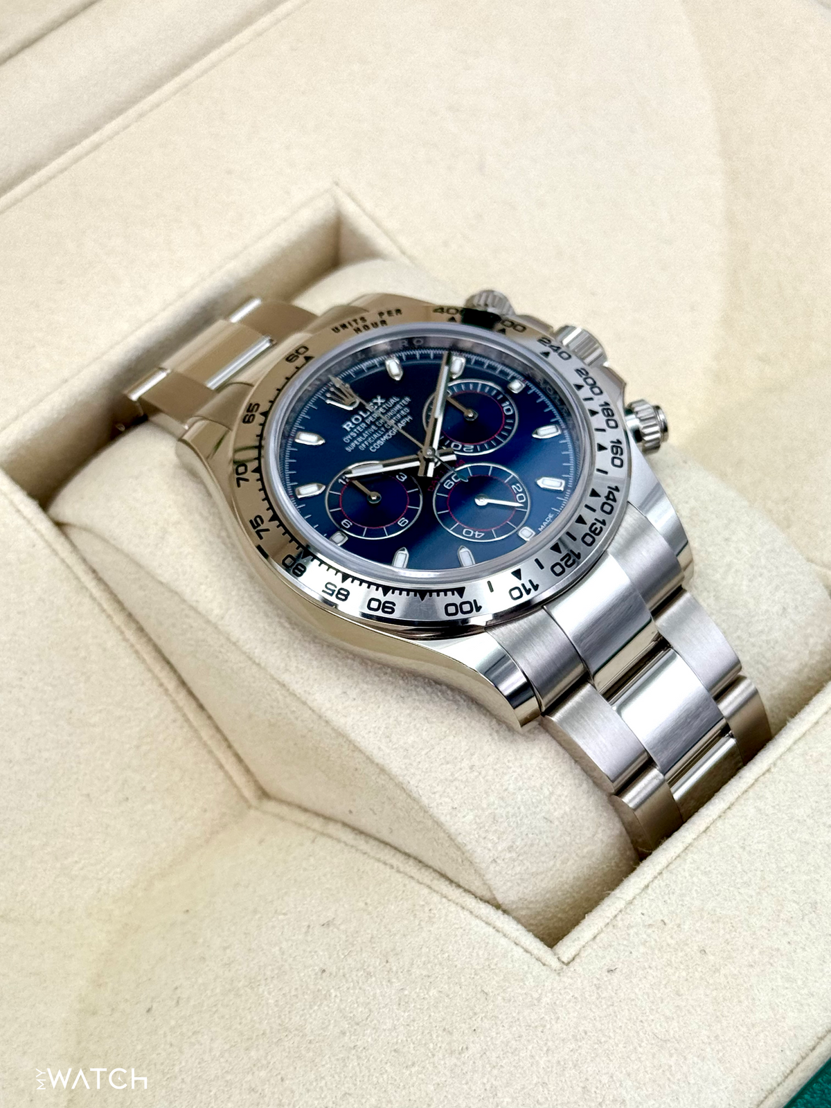 2021 Rolex Daytona 40mm 116509 White Gold Blue Dial