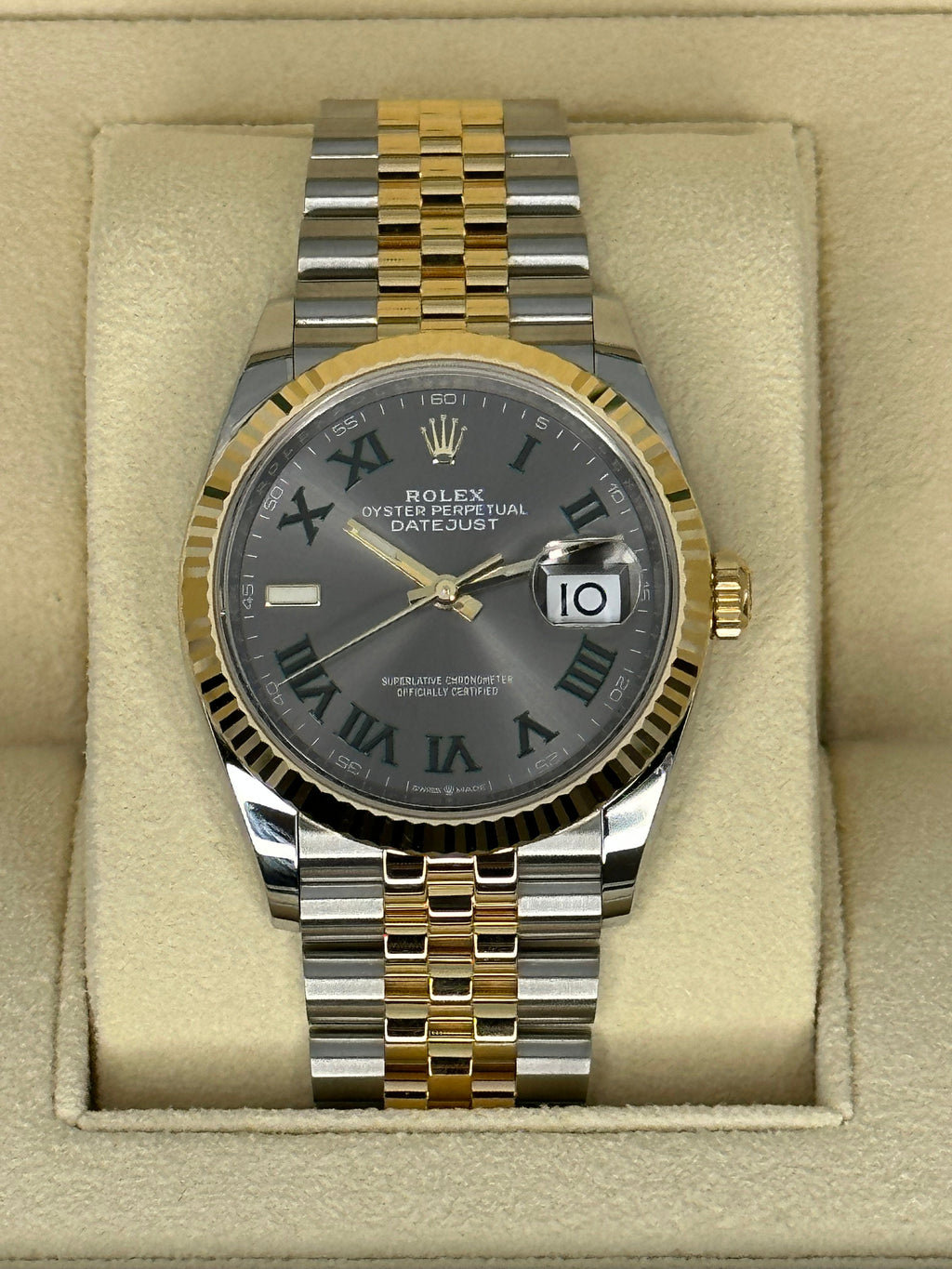 NEW 2025 Rolex Datejust 36mm 126233 Two-Tone Jubilee Wimbledon Dial