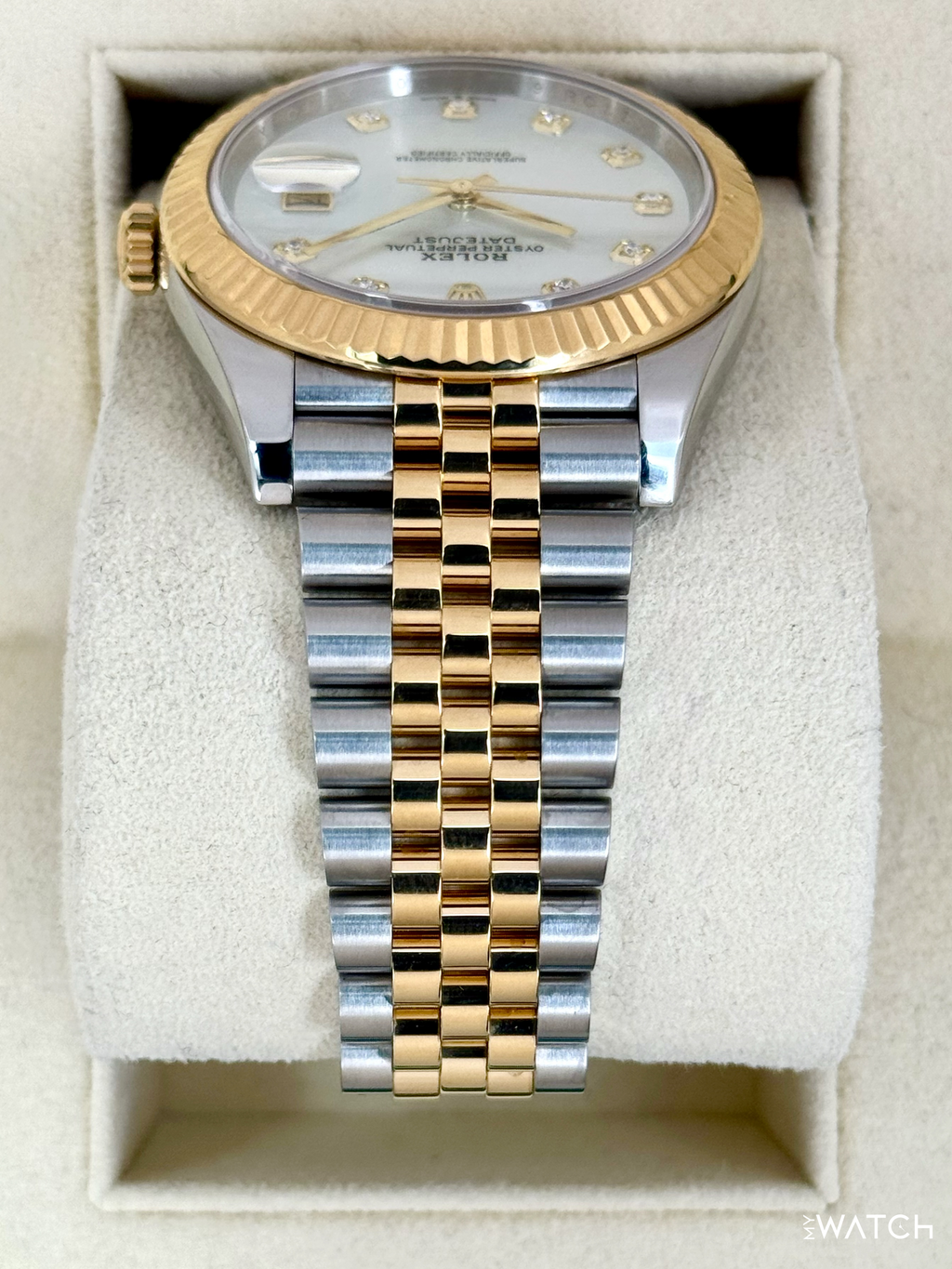 2020 Rolex Datejust 41mm 126333 Two-Tone Jubilee Mother of Pearl Diamond Dial
