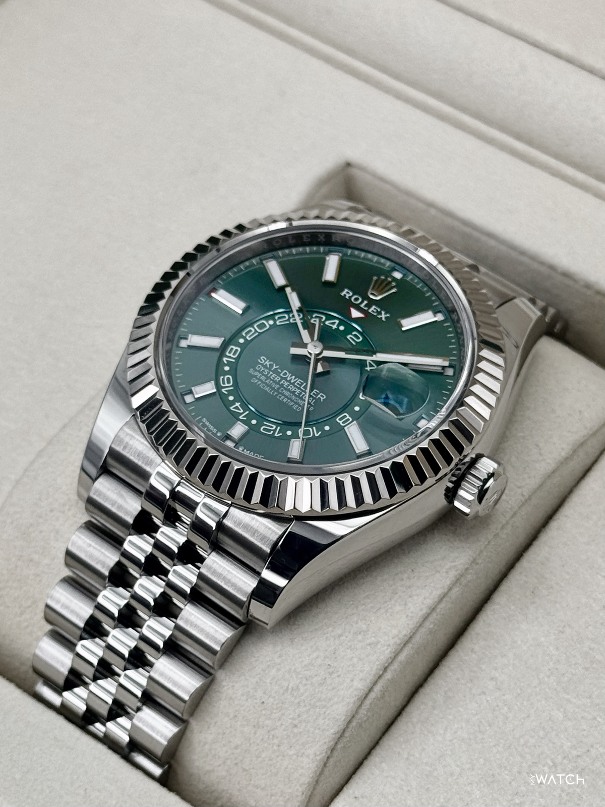2026 Rolex Sky-Dweller 42mm 336934 Stainless Steel Jubilee Green Dial