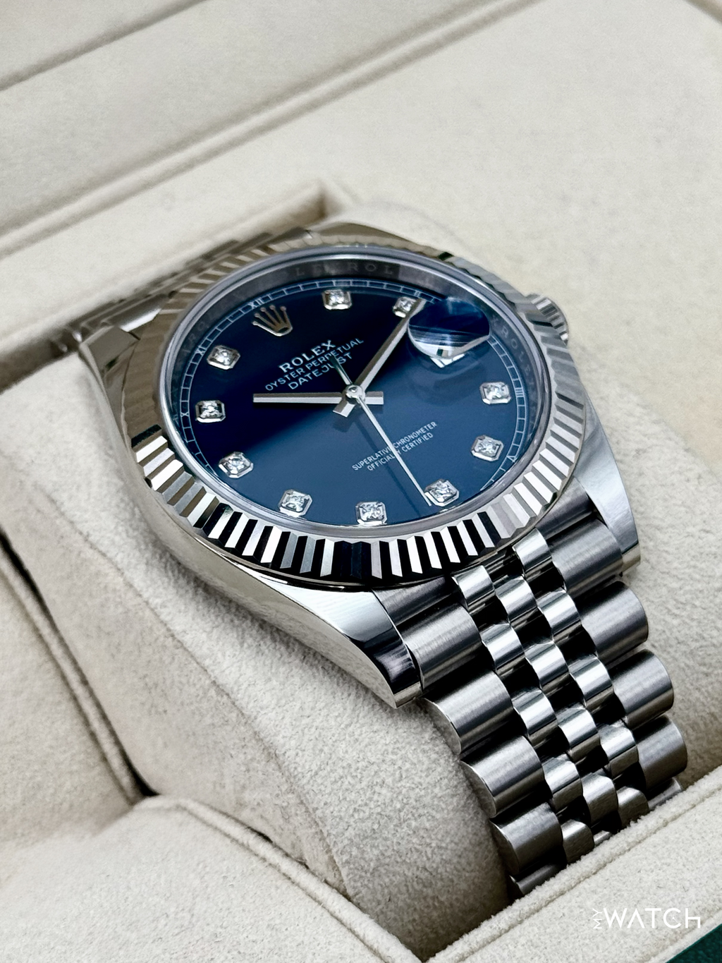 2020 Rolex Datejust 41mm 126334 Stainless Steel Jubilee Blue Diamond Dial