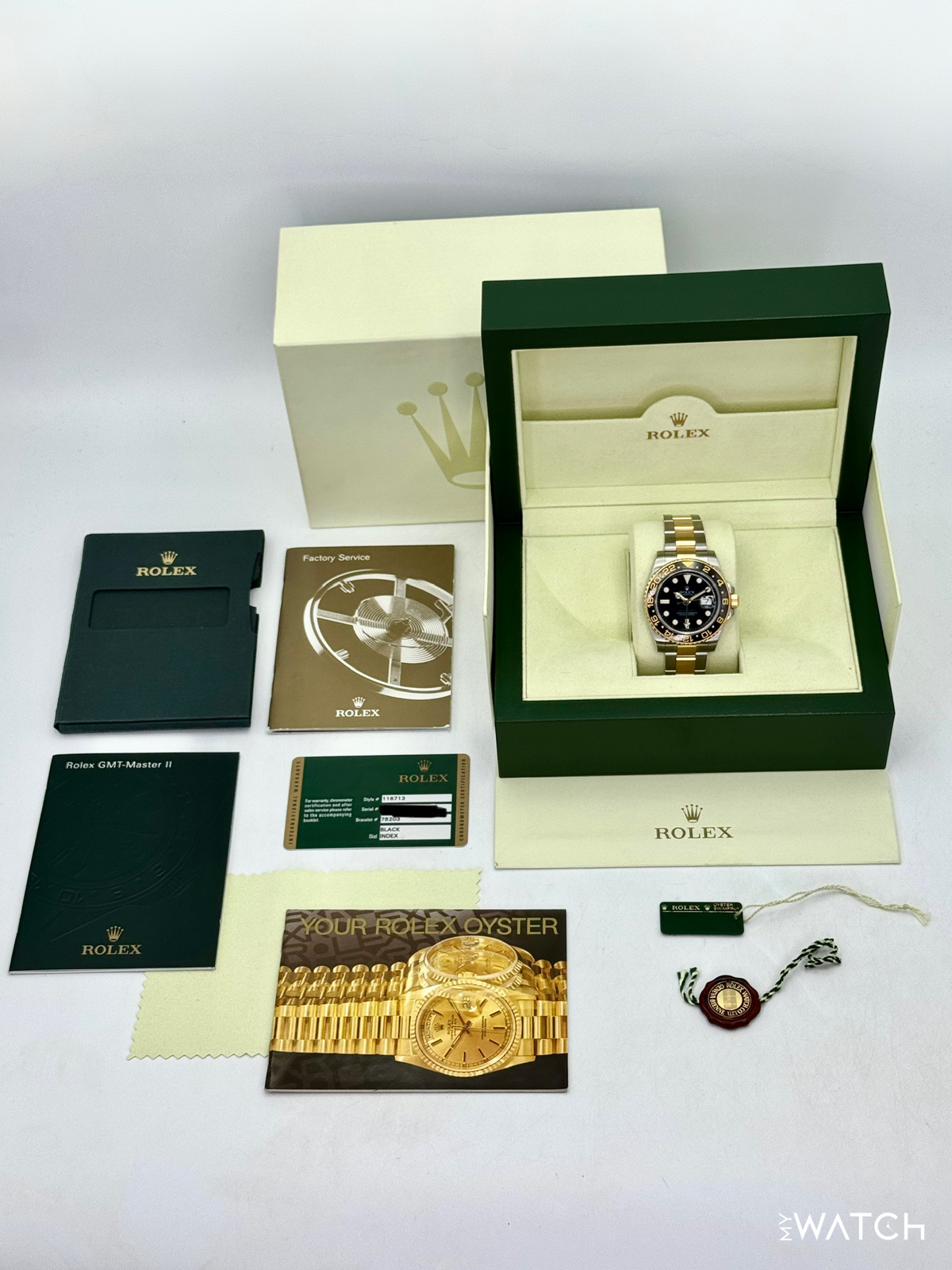 2012 Rolex GMT-Master II 40mm 116713LN Two-Tone Black Dial