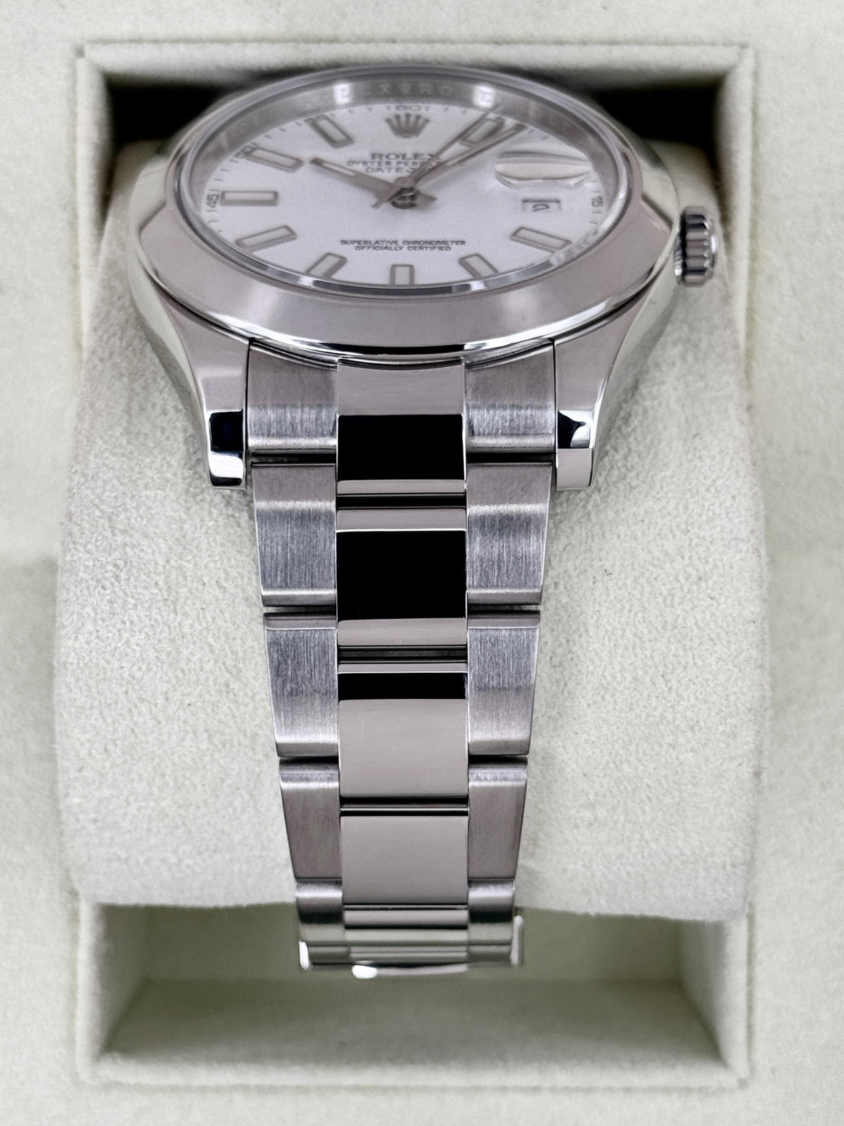 2015 Rolex Datejust 41mm 116300 Stainless Steel Oyster White Dial