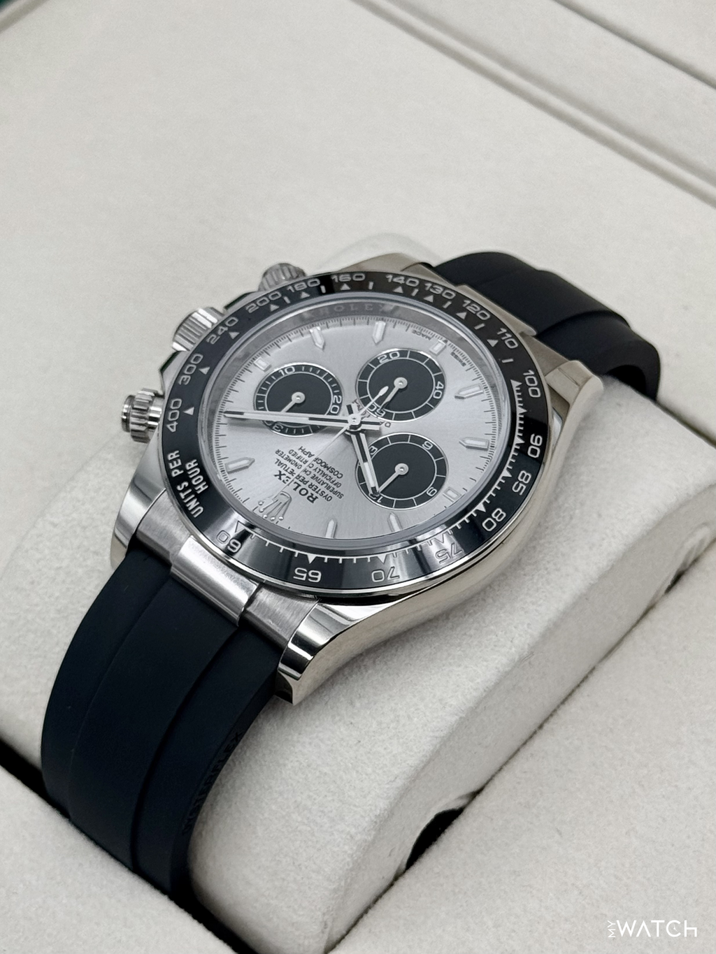 2026 Rolex Daytona 40mm 126519LN White Gold Oysterflex Silver Ghost Dial