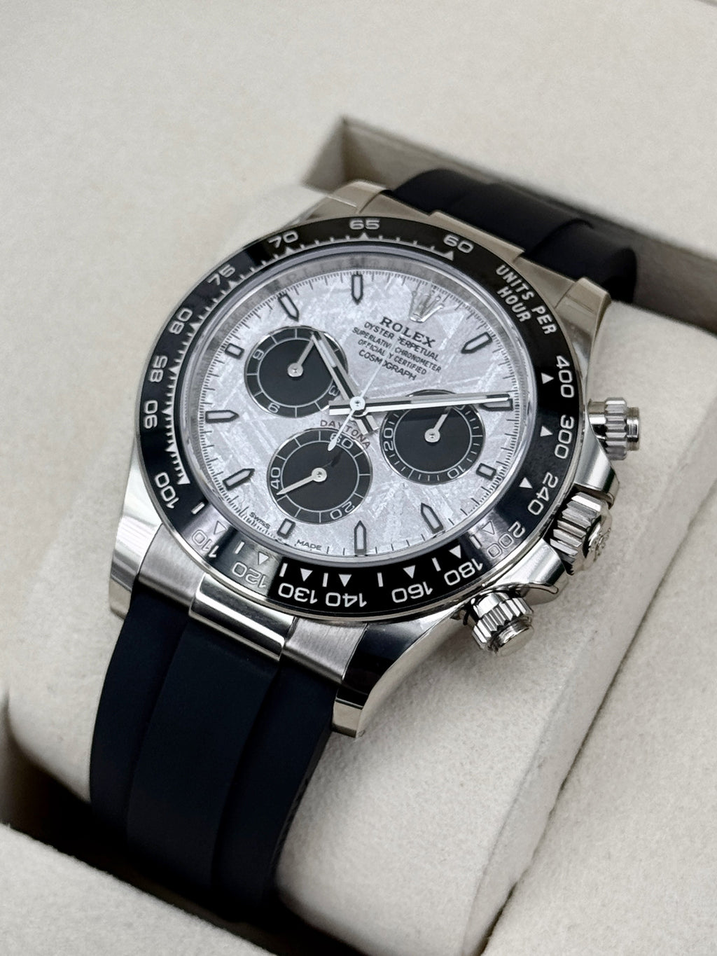 NEW 2026 Rolex Daytona 40mm 126519LN White Gold Oysterflex Meteorite Dial