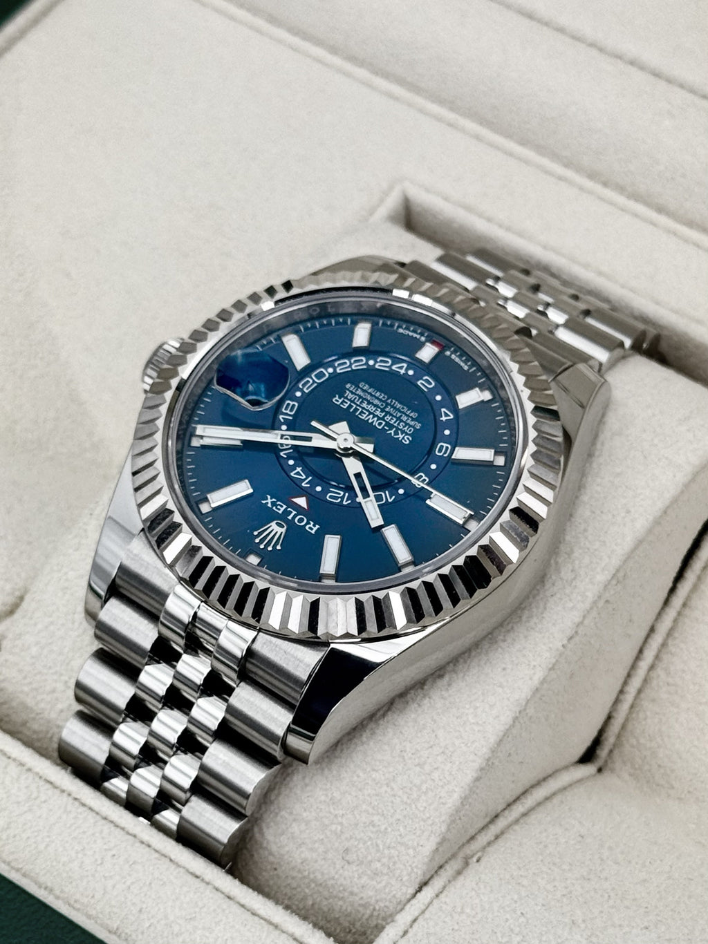 2023 Rolex Sky-Dweller 42mm 336934 Stainless Steel Jubilee Blue Dial