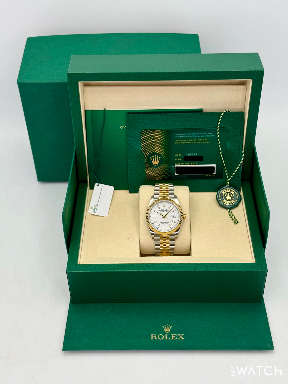 NEW 2025 Rolex Datejust 36mm 126233 Two-Tone Jubilee White Dial (STICKERED)