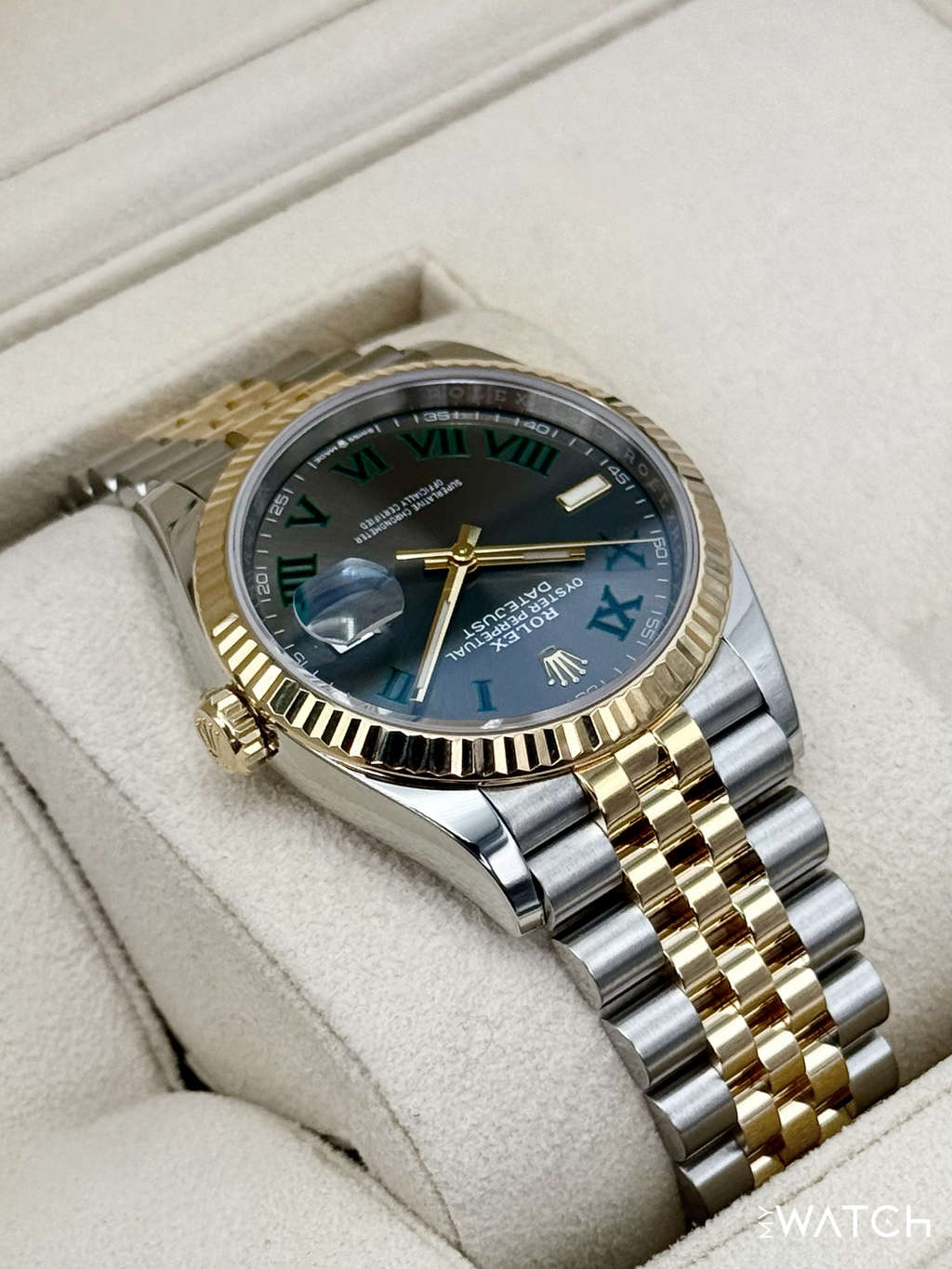 2023 Rolex Datejust 36mm 126233 Two-Tone Jubilee Wimbledon Dial