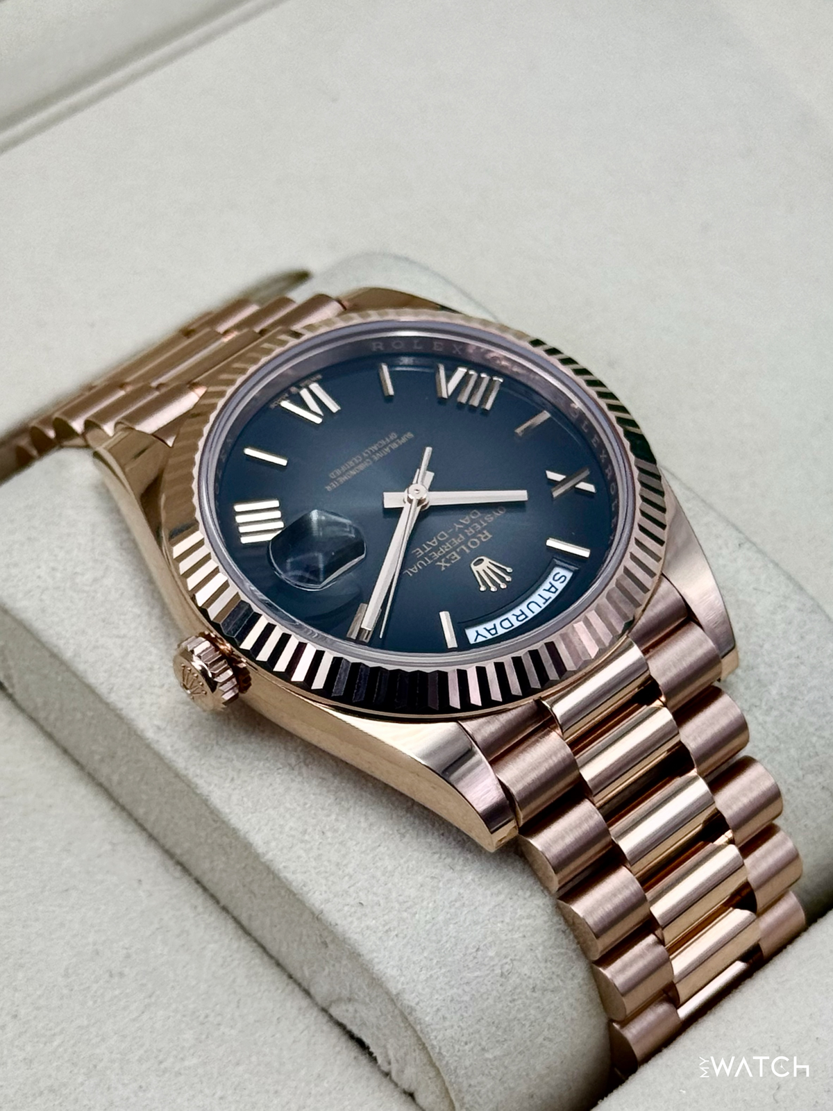 2025 Rolex Day-Date 40mm 228235 Presidential Slate Ombre Dial