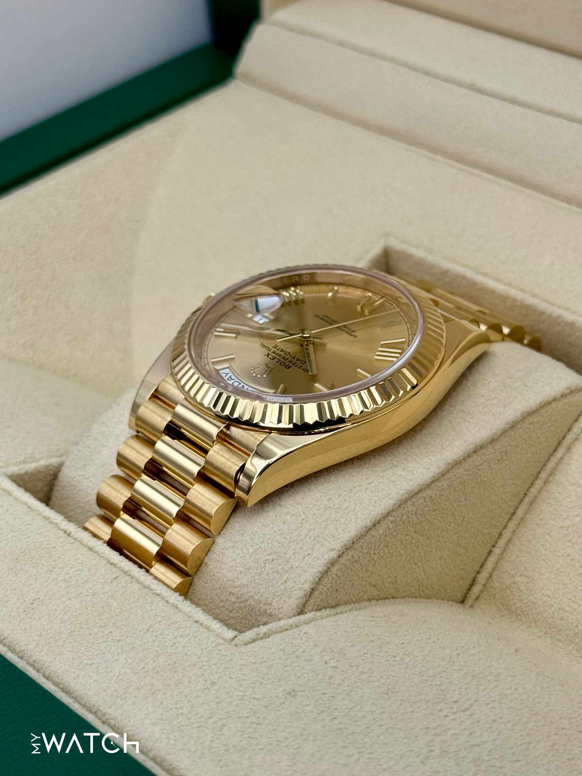 2022 Rolex Day-Date 40mm 228238 Presidential Champagne Dial