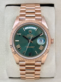 NEW 2025 Rolex Day-Date 40mm 228235 Presidential Rose Gold Olive Green Dial