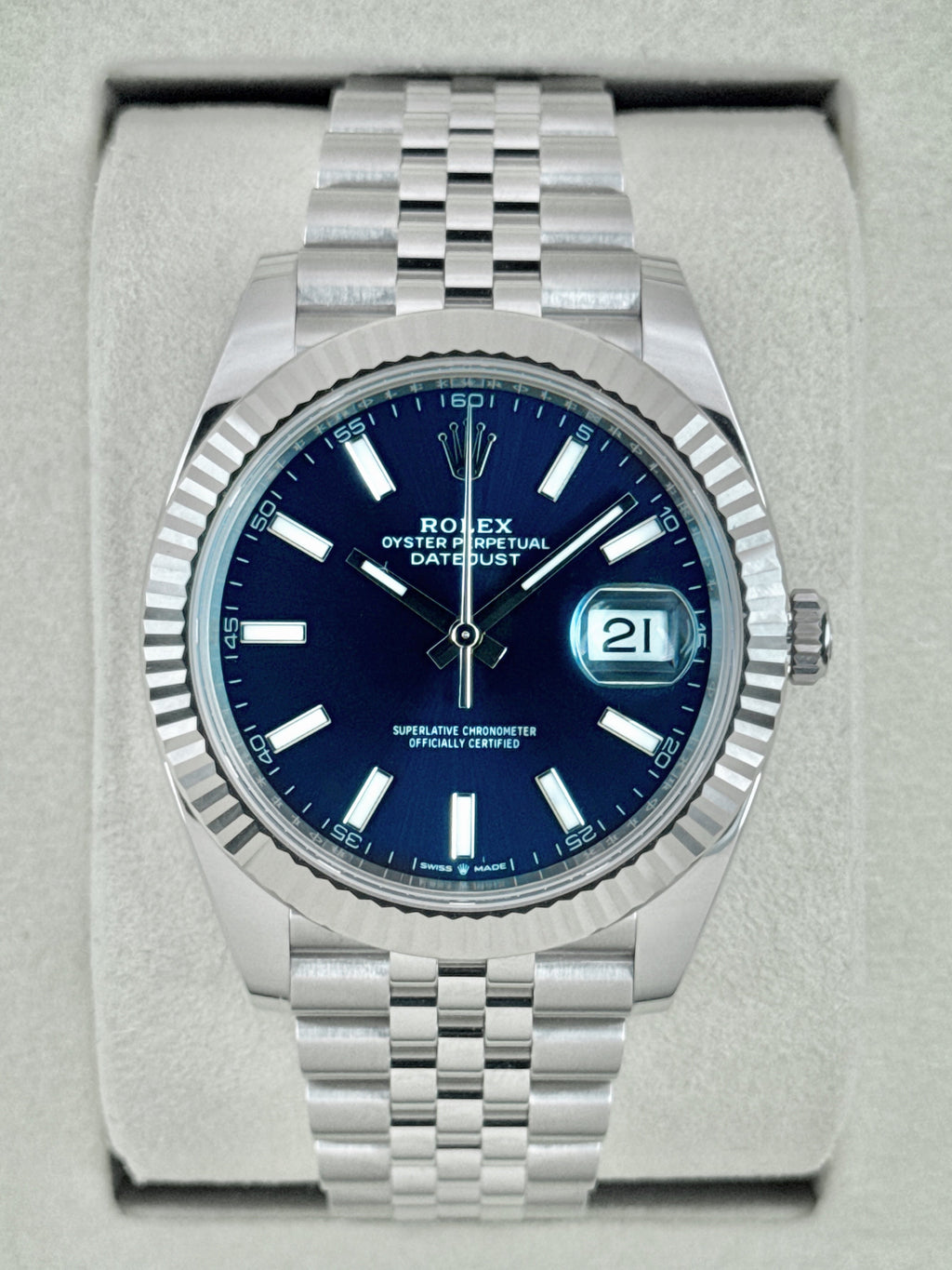 2026 Rolex Datejust 41mm 126334 Stainless Steel Jubilee Blue Dial
