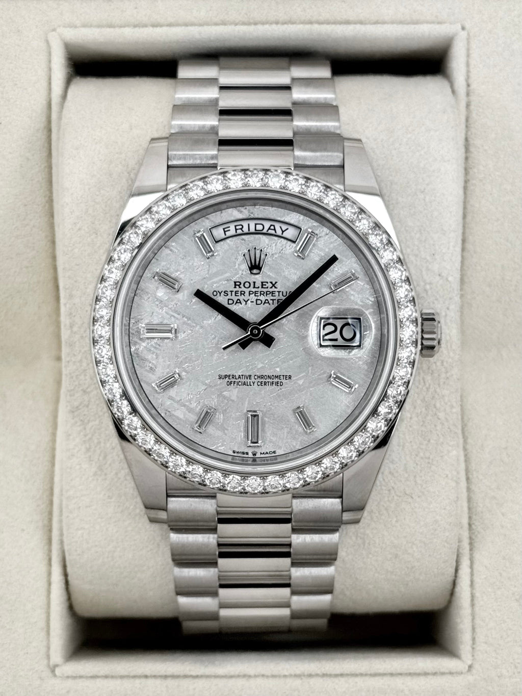 2019 Rolex Day-Date 40mm 228349RBR Presidential Meteorite Diamond Dial