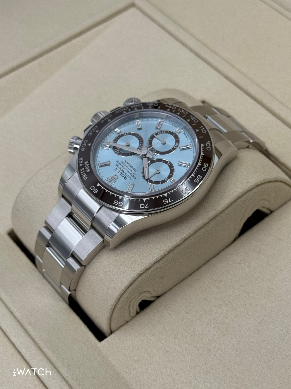 NEW 2026 Rolex Daytona 40mm 126506 Platinum Ice Blue Diamond Baguette Dial