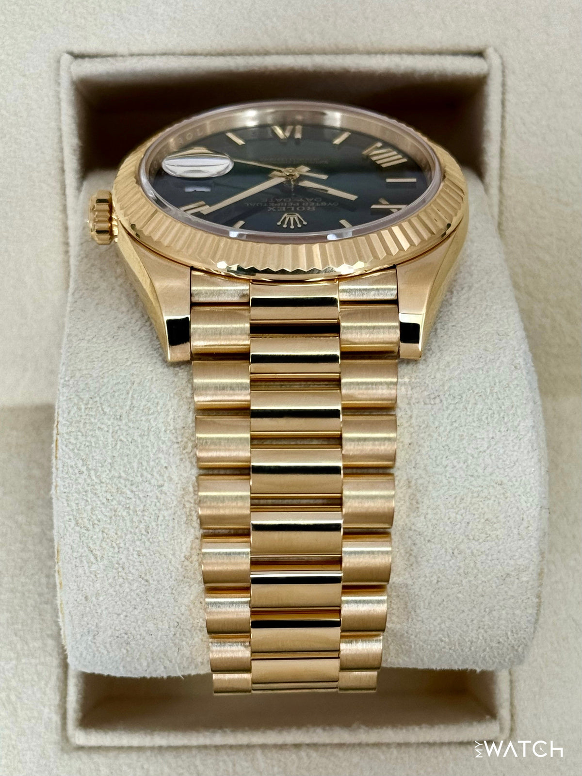 2024 Rolex Day-Date 40mm 228238 Presidential Green Ombre Dial